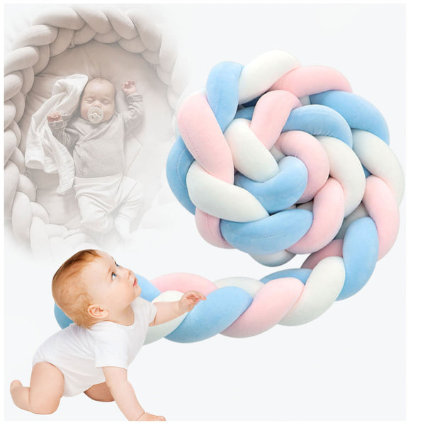 Mini Crib Bumper 100cm/150cm/200cm/300cm/400cm Sense Of Security，Anti -Allergic Crib Bumpers Pads For Use On Cribs And Cradles