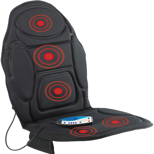 Beheizbare Sitzauflage Auto 12V – 5 Vibrationsstellen, Memory-Schaum, rutschfeste Gummibasis