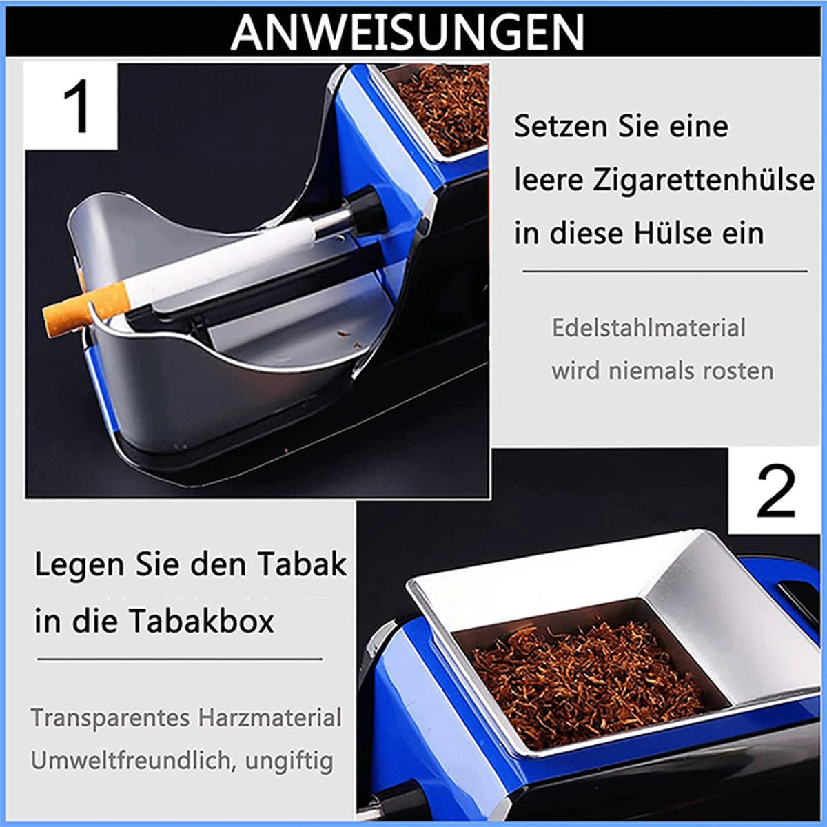 Electric Cigarette Rolling Machine , 8.0mm/6.5mm Induction Counting Tamping Machine Wedding Gifts for Men