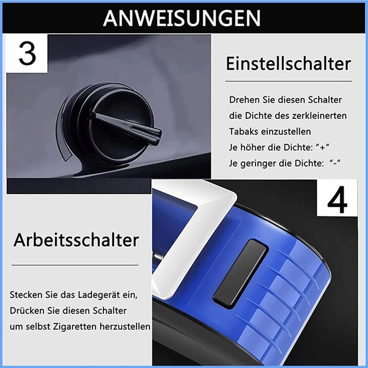 Electric Cigarette Rolling Machine , 8.0mm/6.5mm Induction Counting Tamping Machine Wedding Gifts for Men