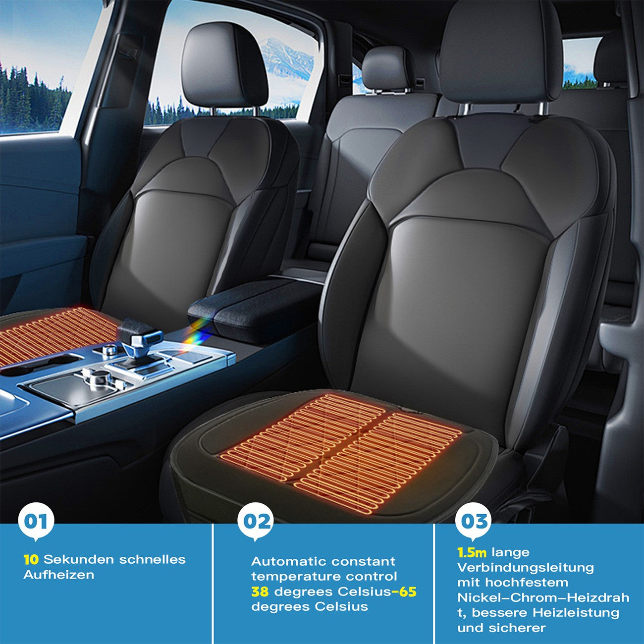 Professional General Purpose car seat cover Detachable and Easy to Install Suitable for All Types of Vehicles