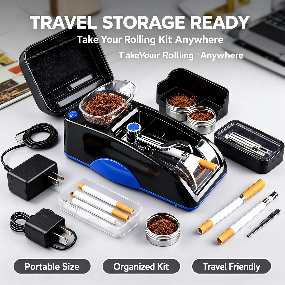 Electric Tamping Machine , 8.0mm/6.5mm Cigarette Accessories with Accessories For Men's Gift