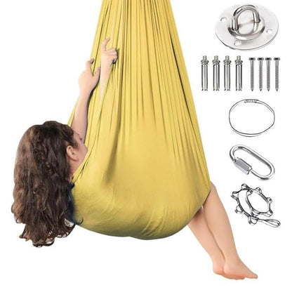 Sensory Swing - With 360° Hardware Indoor Swing For Kids Holds Up To 220lbs For Children With Autism, Adhd, Asperger, Sensory Integration