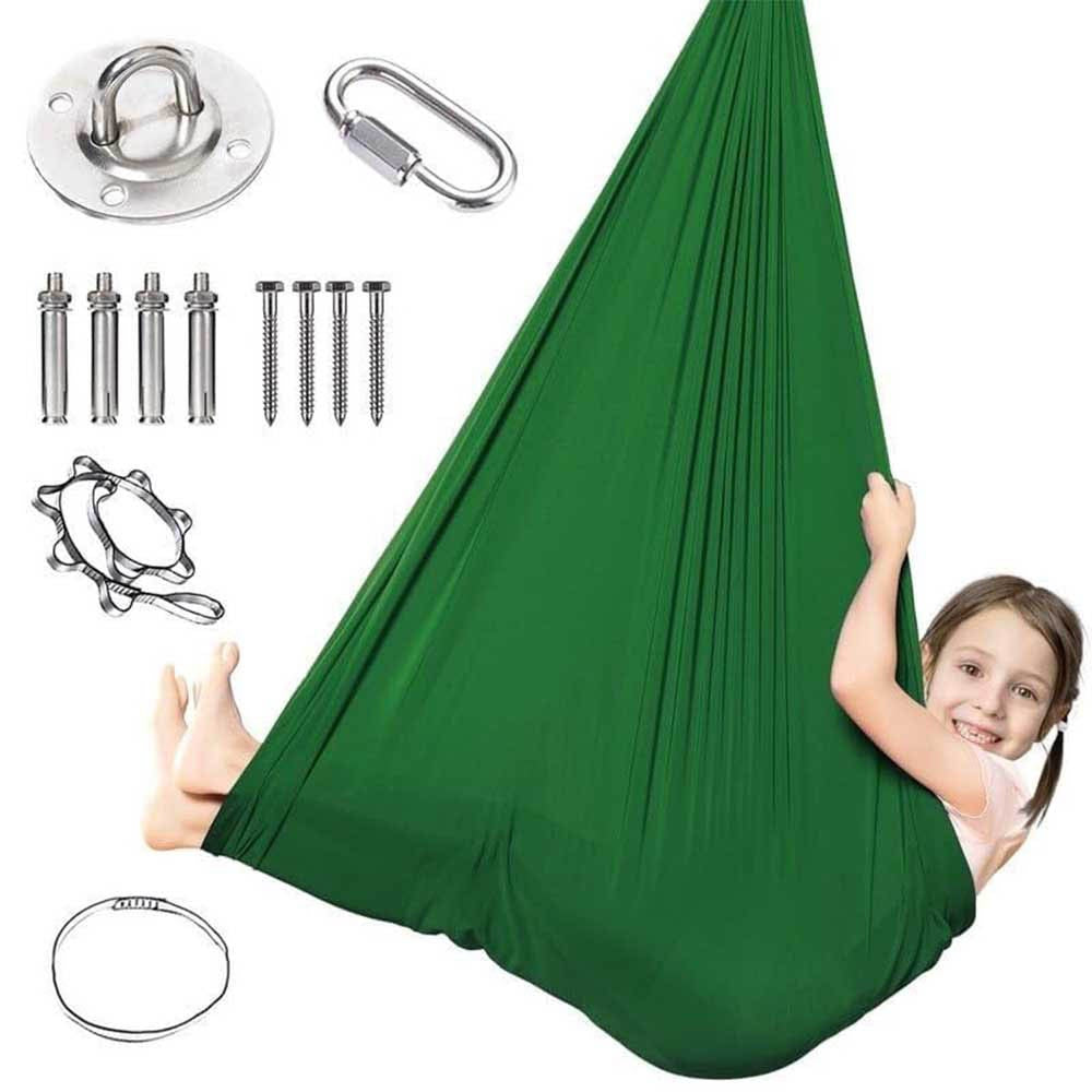 Therapeutic 360° Hardware‑Mounted Indoor Kids Swing, 220lbs Capacity, Sensory Integration for Autism, ADHD, Asperger