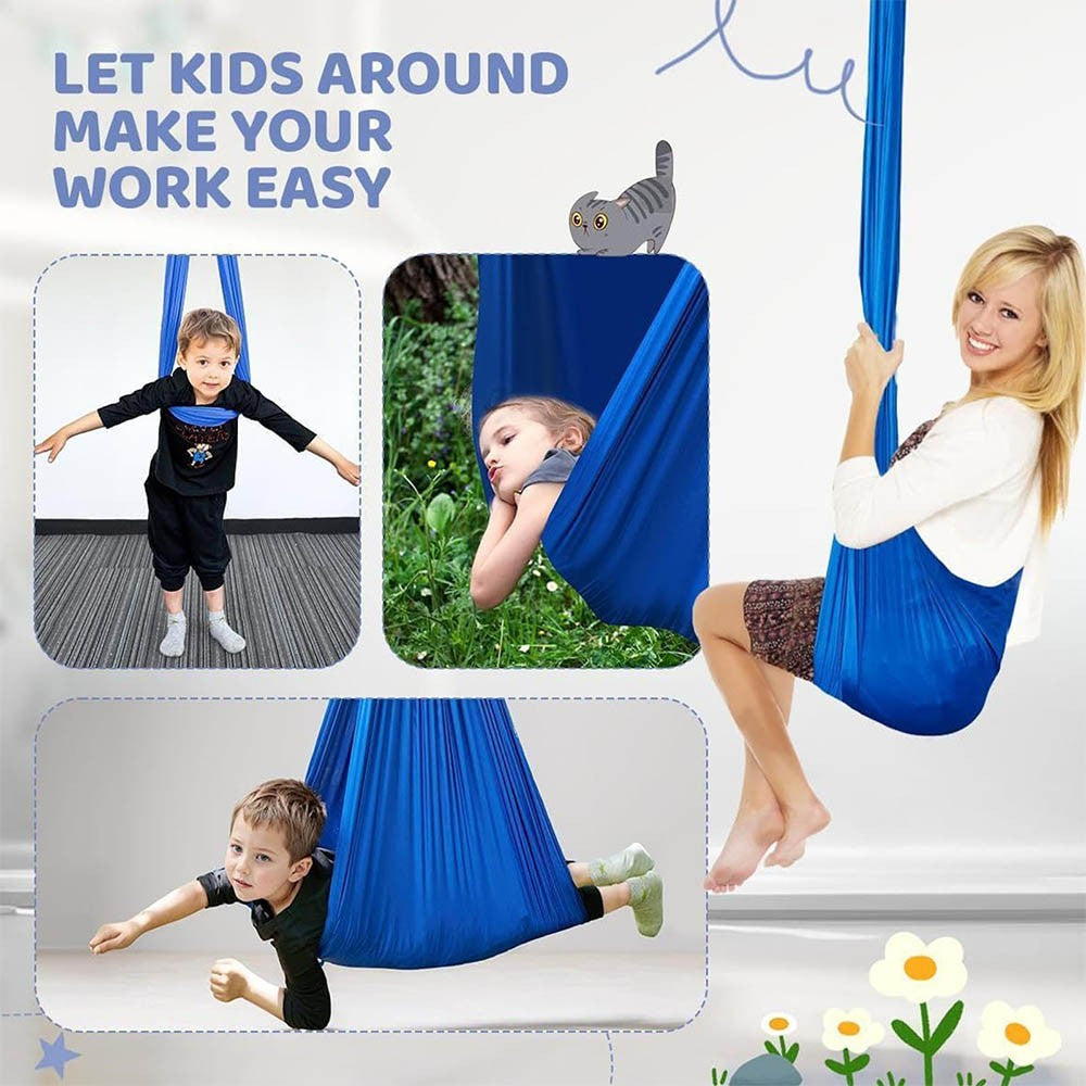 Sensory Swing - With 360° Hardware Indoor Swing For Kids Holds Up To 220lbs For Children With Autism, Adhd, Asperger, Sensory Integration