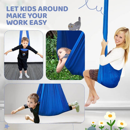 Sensory Swing - With 360° Hardware Indoor Swing For Kids Holds Up To 220lbs For Children With Autism, Adhd, Asperger, Sensory Integration