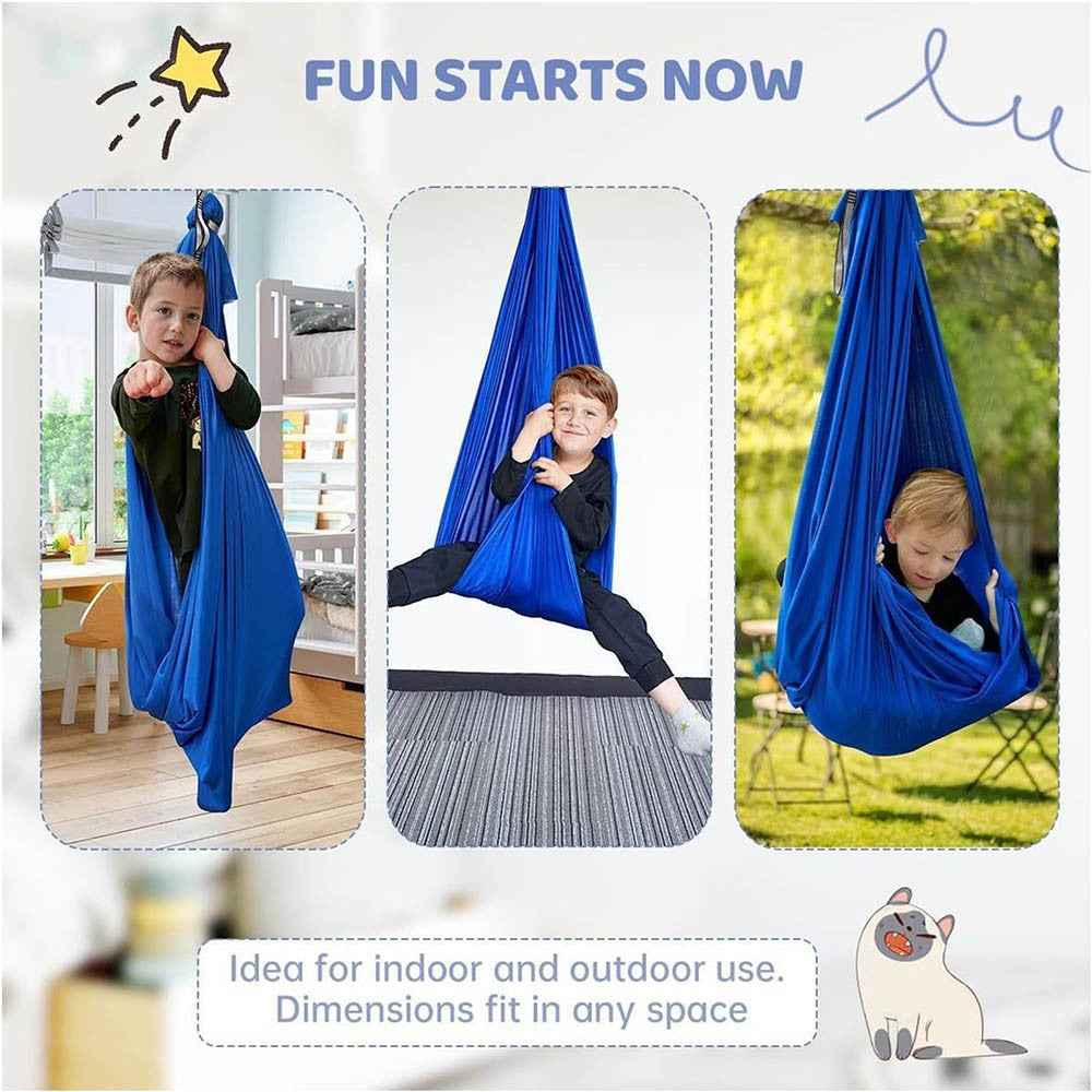 Sensory Swing - With 360° Hardware Indoor Swing For Kids Holds Up To 220lbs For Children With Autism, Adhd, Asperger, Sensory Integration