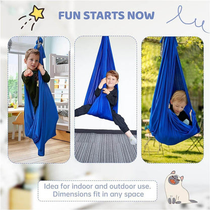Sensory Swing - With 360° Hardware Indoor Swing For Kids Holds Up To 220lbs For Children With Autism, Adhd, Asperger, Sensory Integration