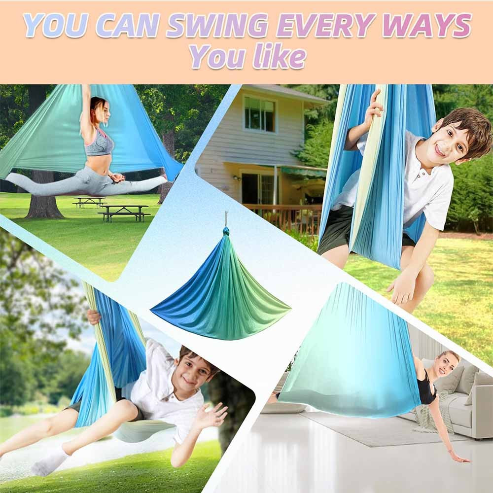 Sensory Swing - With 360° Hardware Indoor Swing For Kids Holds Up To 220lbs For Children With Autism, Adhd, Asperger, Sensory Integration