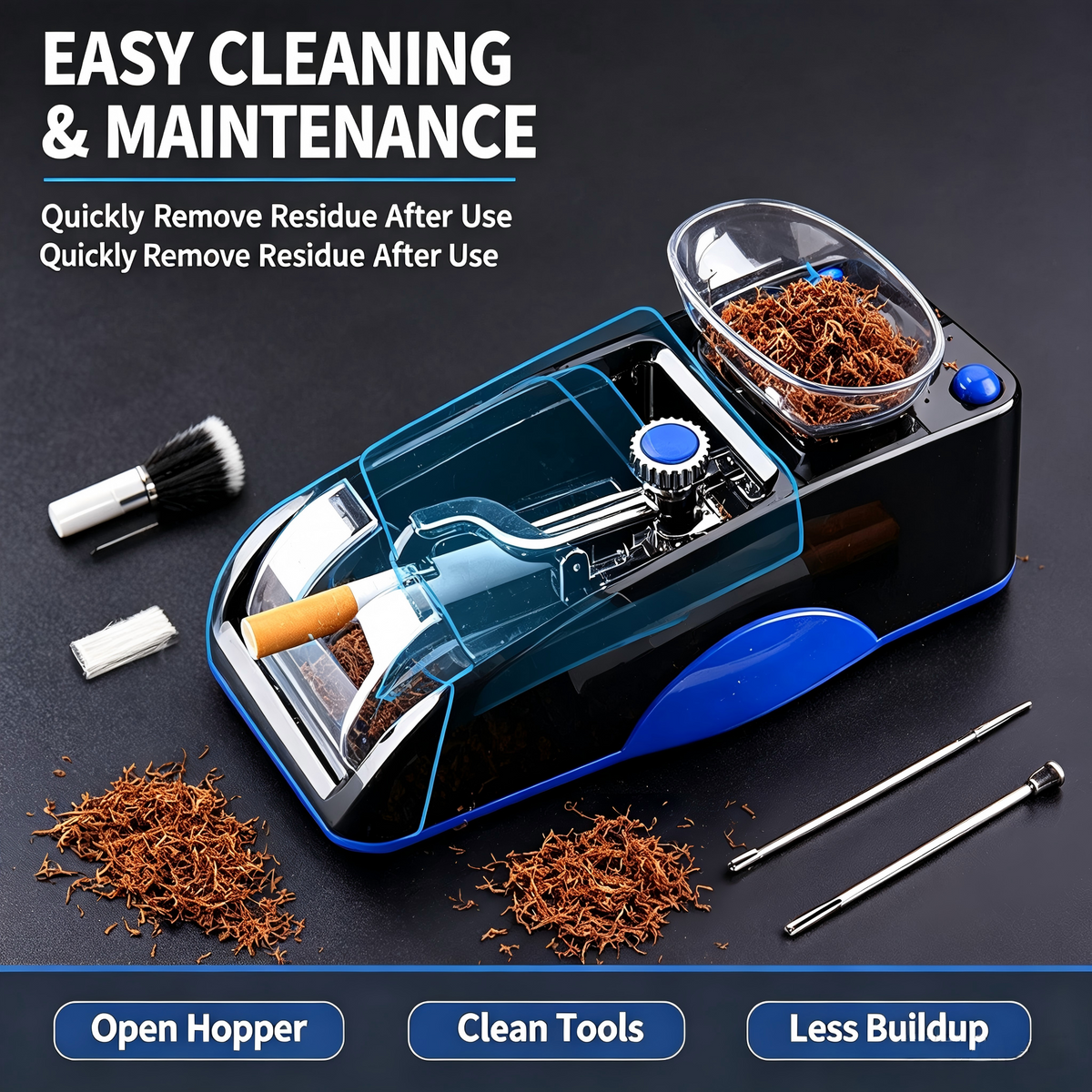Electric Tamping Machine , 8.0mm/6.5mm Cigarette Accessories with Accessories For Men's Gift