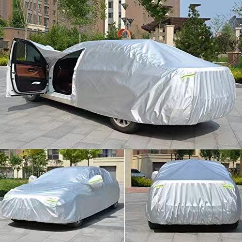 GMC Outdoor Car Cover, Waterproof and UV-Resistant FullFitted Car Cover, with Reflective Strips, Windproof Straps,and Storage Bag